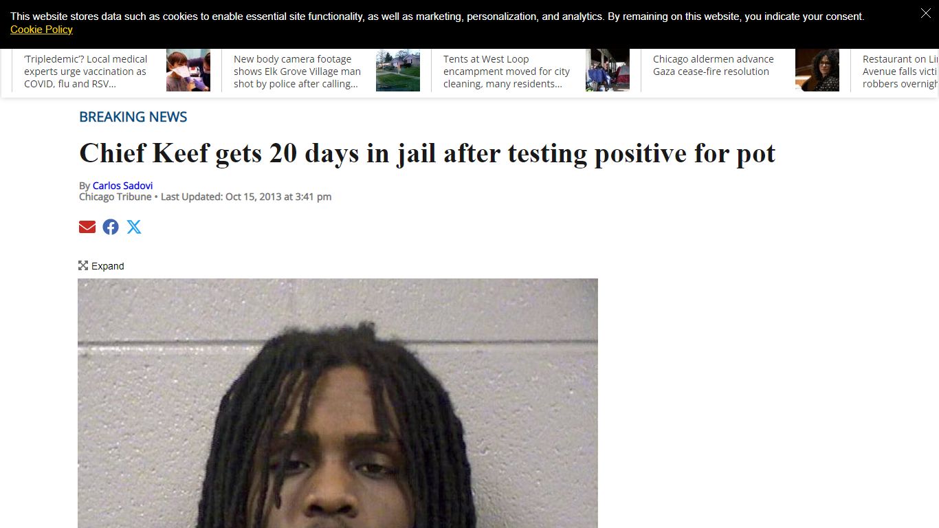 Chief Keef gets 20 days in jail after testing positive for pot